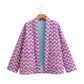 Multicolor Ethnic Print Cotton-padded Coat