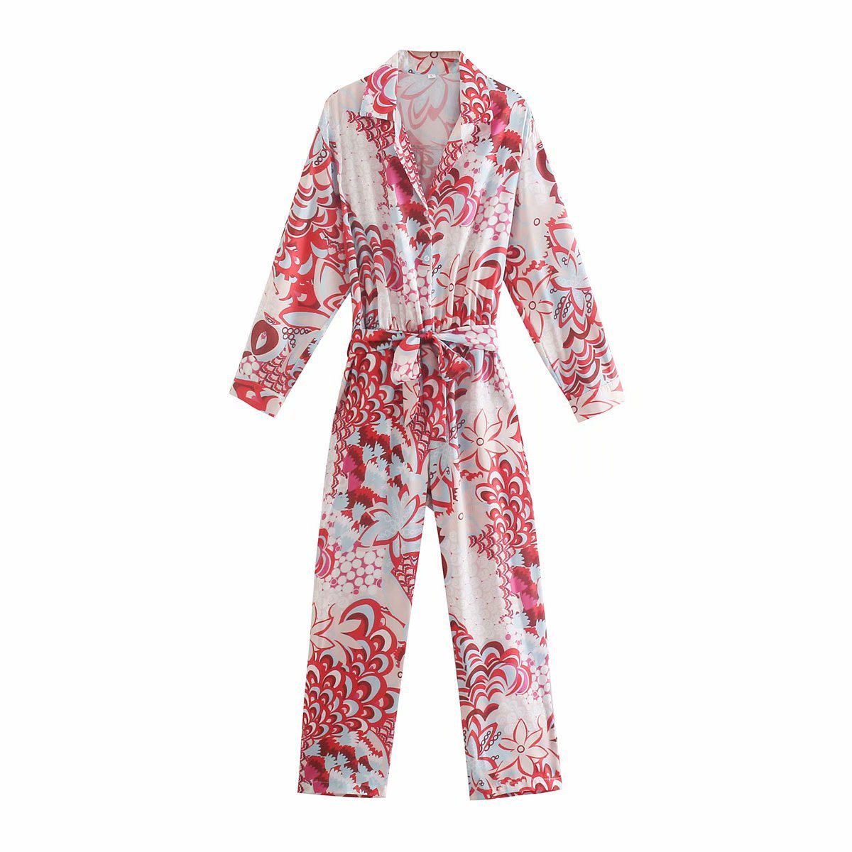 Spring And Summer New Casual Women's Printed Jumpsuit