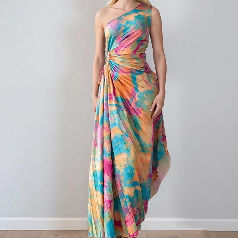 Retro Style Loose Printed Dress