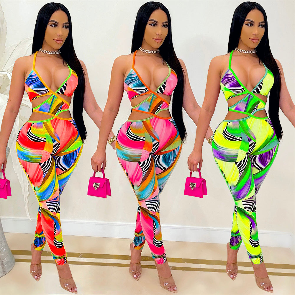 Combinaison à lacets croisés pour femme