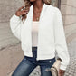 Jacquard Hooded Casual Long Sleeve Cardigan Zipper Coat
