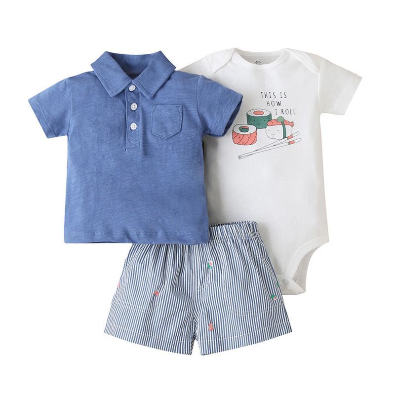 T-shirt Bag Fart Three-piece Children's Clothing
