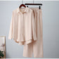 Chemise ample à manches longues et pantalon large, tenue décontractée, nouvelle collection automne et hiver