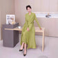 Spring And Autumn New Close Edge Belt Solid Color Dress Shawl Two-piece Set