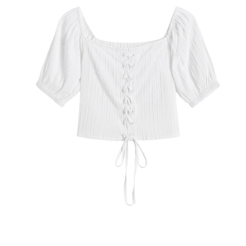 Women's Cross-Tie Top Design Shirt