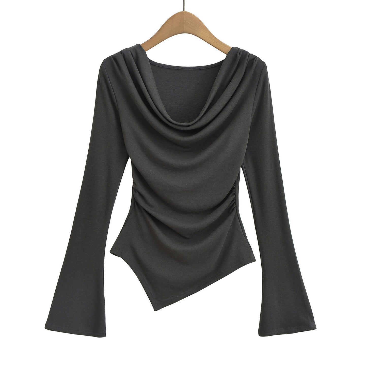 Women's American-style Off-shoulder Flared Long-sleeved Base