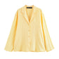 Summer New Polo Collar Single-breasted Long Sleeve Shirt Casual Pants Suit Women