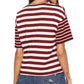 Women's Striped Paneled Loose Top