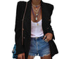 Women's Temperament Professional Casual Women's Solid Color Long Sleeve Small Suit Jacket