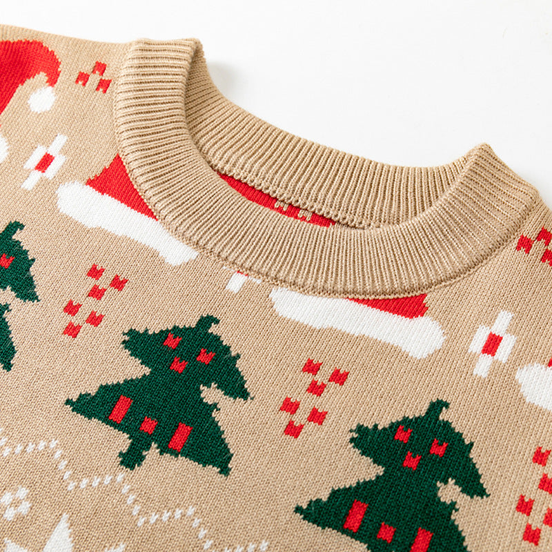 Pull pour enfants, bonnet de Noël, pull pour bébé, automne et hiver, européen et américain