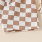 Summer Boys' And Kids' Popular Short Top Plaid Shorts Two-piece Set