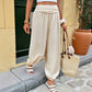 Elastic Closed Women's Trousers Summer New High Waist Pleated Pants