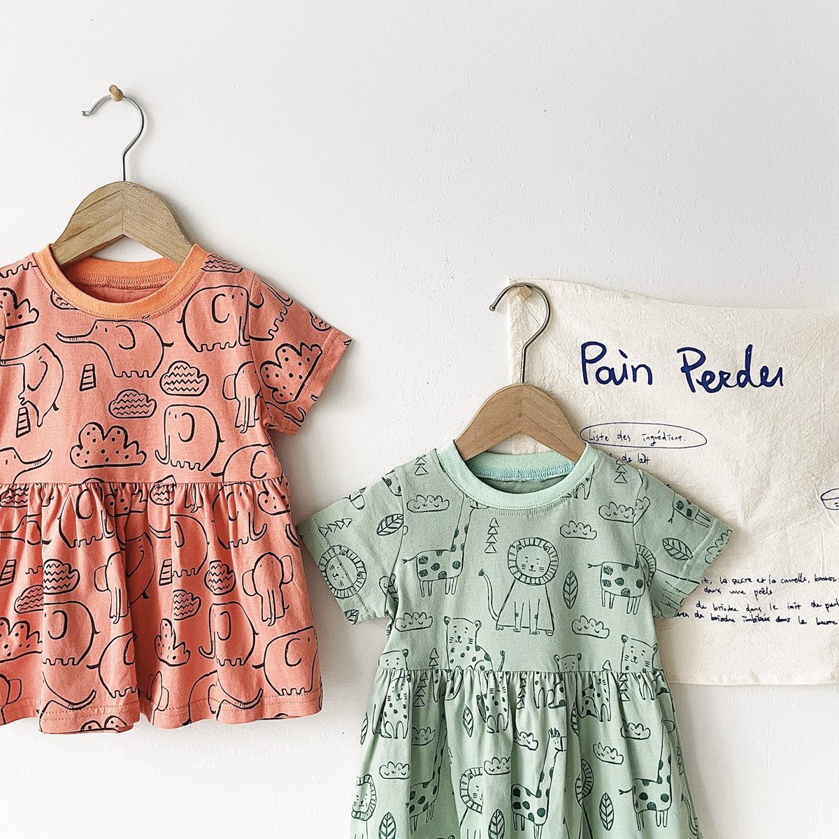 Vêtements d'été en coton pour bébé fille, robe imprimée de dessin animé