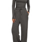 Women's Suit Long Sleeve Solid Color Casual Suit
