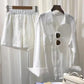 Versatile Loose-fit Shirt And Pants Two-piece Set