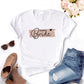 T-shirt imprimé à manches courtes pour femme, idéal pour un enterrement de vie de jeune fille avant le mariage