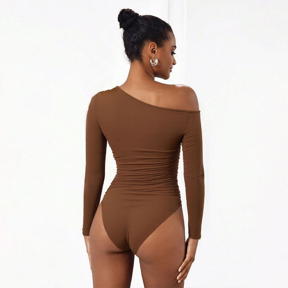 Autumn And Winter New Y2K Slim-fitting Off-shoulder Long-sleeved Jumpsuit