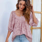 Ladies New Chiffon Floral Cutout Top