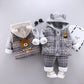 Boys And Girls Plus Velvet Thick Three-piece Suit