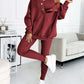 Women's Solid Color Vest Hoodie And Pants Set