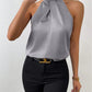 Women's Satin Halter Sleeveless Vest