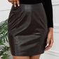 Jupe en cuir slim style sac de voyage Temperament