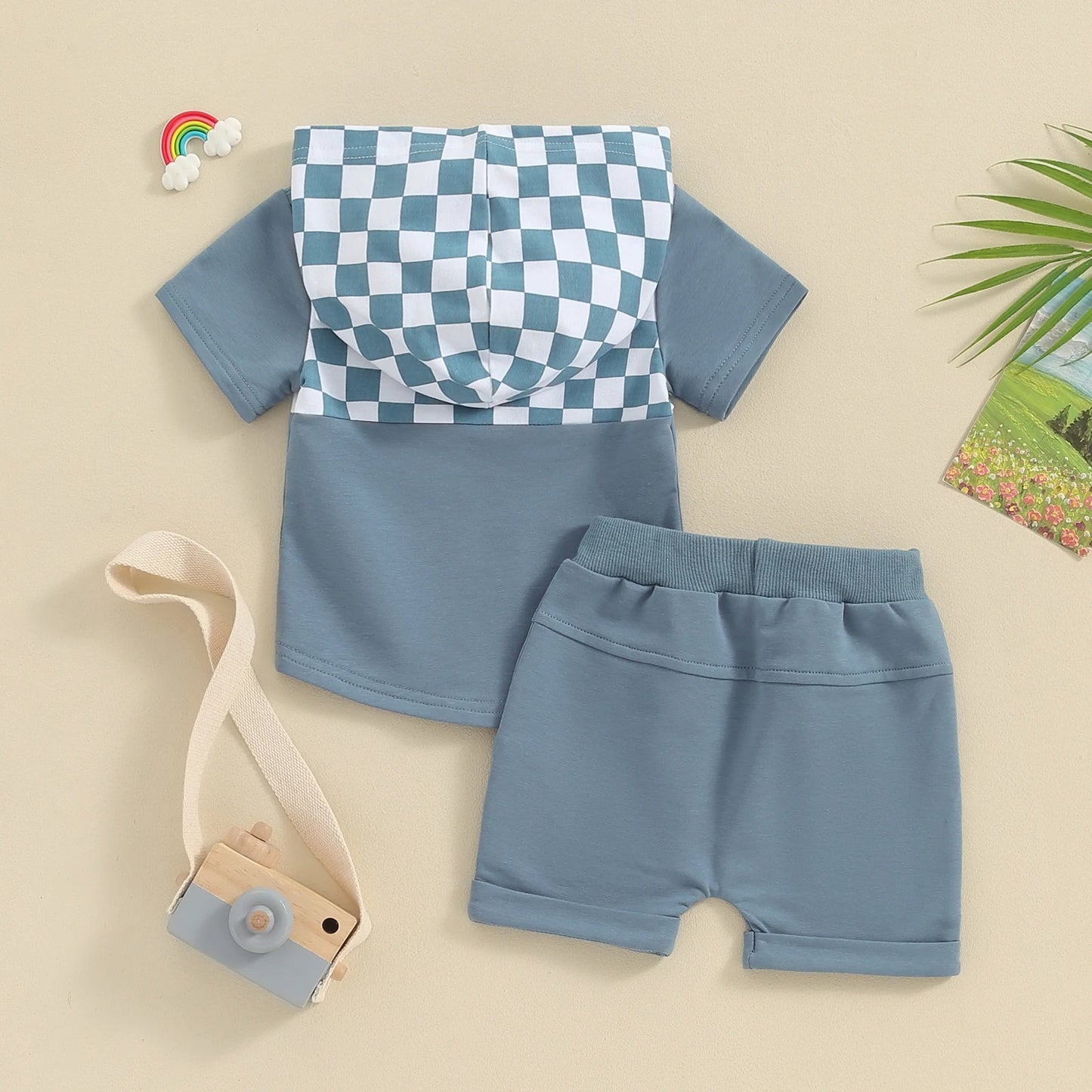 Nouvelle combinaison à manches courtes et capuche colorblock