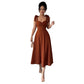 Lace-up Waist-cinching Maxi Dress