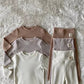 Costume de couleur unie arc-en-ciel à la mode, simple et polyvalent, pour la maison
