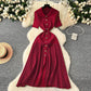 Women's French-style Single-breasted Knitted Dress Sweater