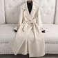 Manteau mi-long amincissant pour femme, en laine haut de gamme, au-dessus du genou