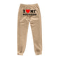 Pantalon imprimé « J'aime mon copain » Pantalon de survêtement décontracté pour homme et femme Pantalon de sport