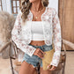 European And American Style Lace Jacquard Thin Short Slimming Coat Top For Women