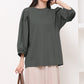 Japanese Cotton T-shirt Women's Breathable Lantern Sleeve