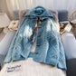 Horn Button Hooded Twist Sweater Jacket