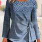 Women's Clothing Round Neck Tied Top