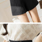 Short de costume taille haute à boutonnage ample en A