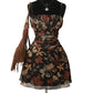 Sexy Strap Print Dark Gothic Style Loose Dress