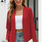 Slim-fit Long Sleeve Pure Color All-matching Collarless Cardigan Small Suit Coat Shawl