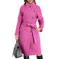 Manteau en laine de couleur unie, chaud et épais