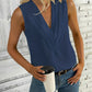 Women's Deep V Design Casual Sleeveless Shirt Top