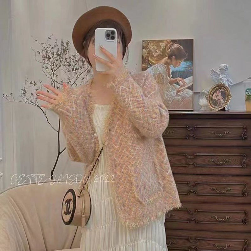 Women's Fringed Knitted Cardigan Coat