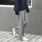 Sweater Shirt Wide Leg Pants Mesh Red Three Piece Set