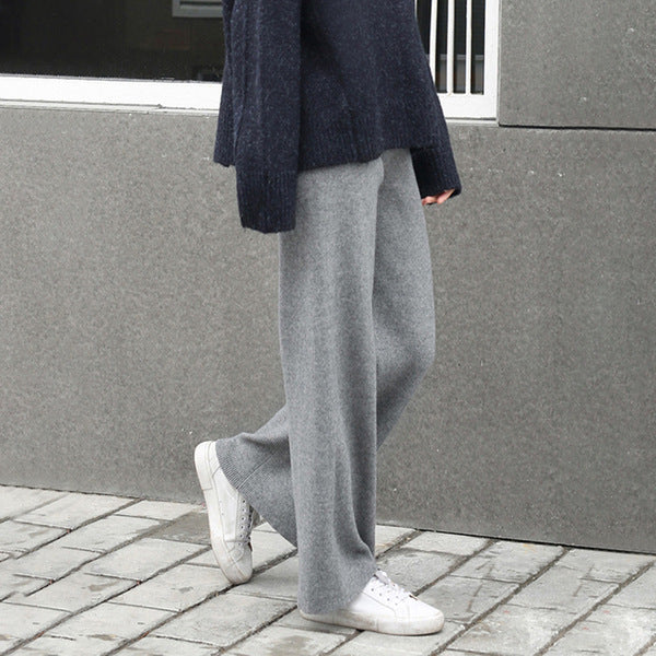 Sweater Shirt Wide Leg Pants Mesh Red Three Piece Set