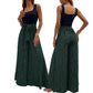 Pantalon amincissant cintré à pois colorés pour femme