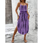 European And American-style Floral Camisole Skirt Two-piece Set