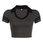 Girls' Slim And Navel Exposed Short Sleeve Top