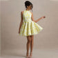 Chic Sleeveless High-waisted Backless Printed Dress