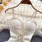 Lace Cross-Tie Slim Fit Irregular Camisole Top