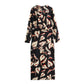 Robe jupe mi-longue à imprimé floral pour femme